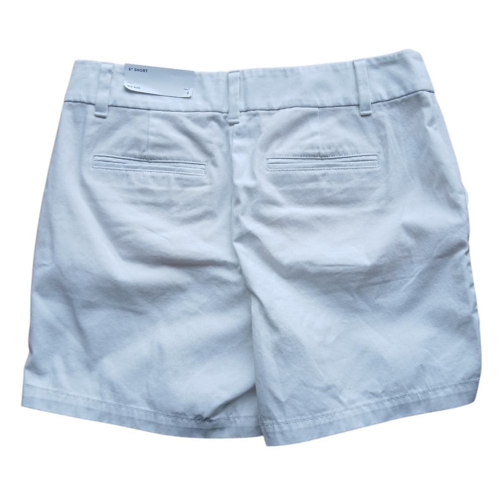 LOFT Women's Size 2 Crisp White Bermudas - Picture 5 of 5